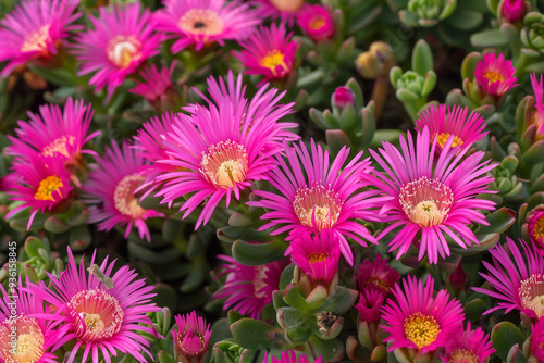 Hardy Ice Plant in Full Bloom with Vibrant Flowers Displayed photo