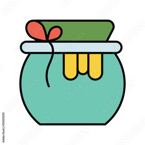 honey lineal color icon vector stock illustration