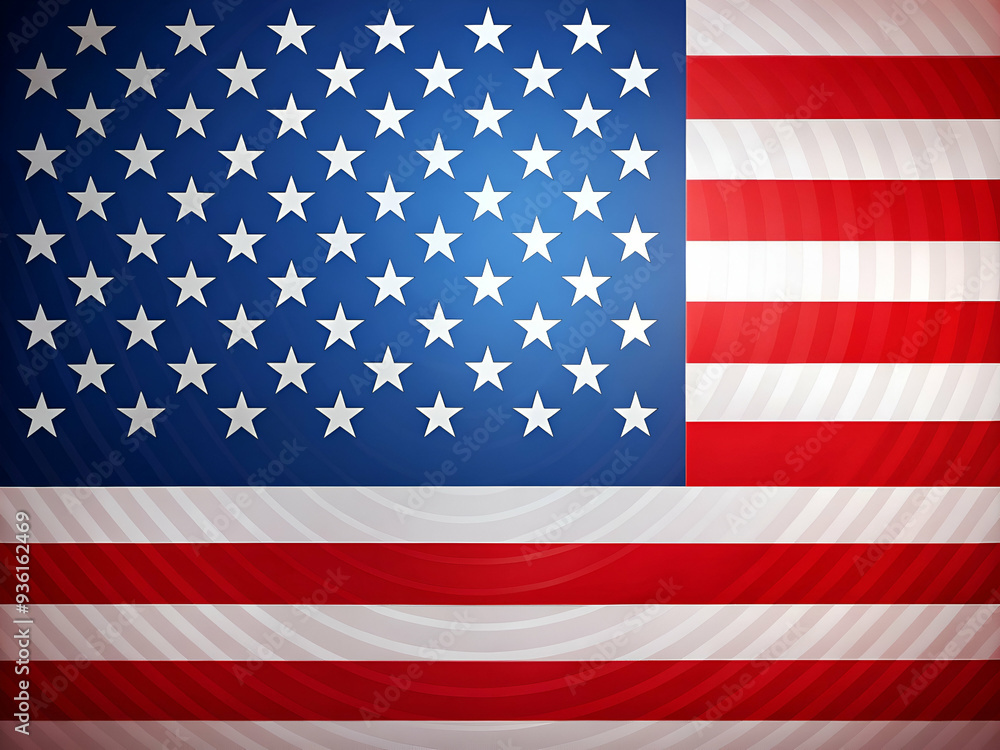 Naklejka premium Flag of USA