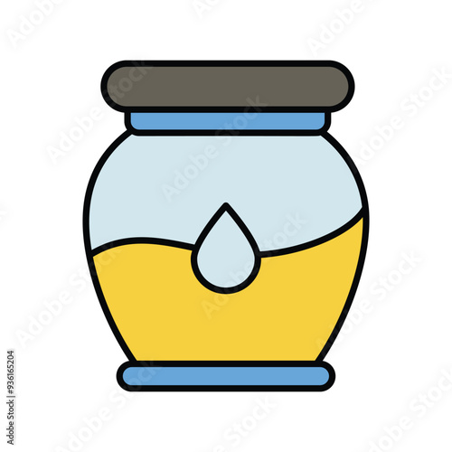 honey lineal color icon vector stock illustration