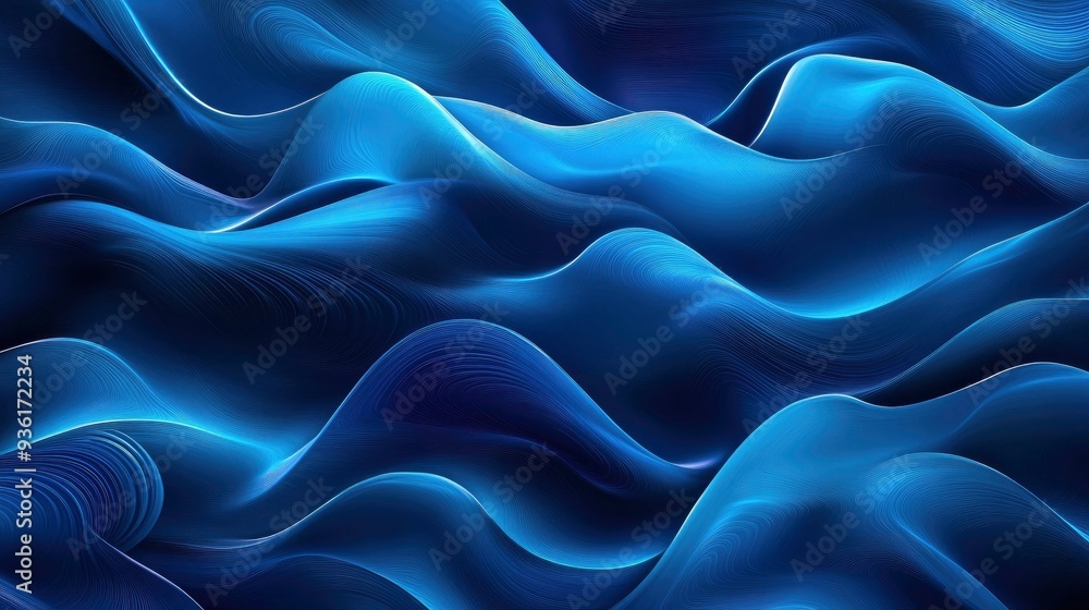 Obraz premium abstract blue waves background