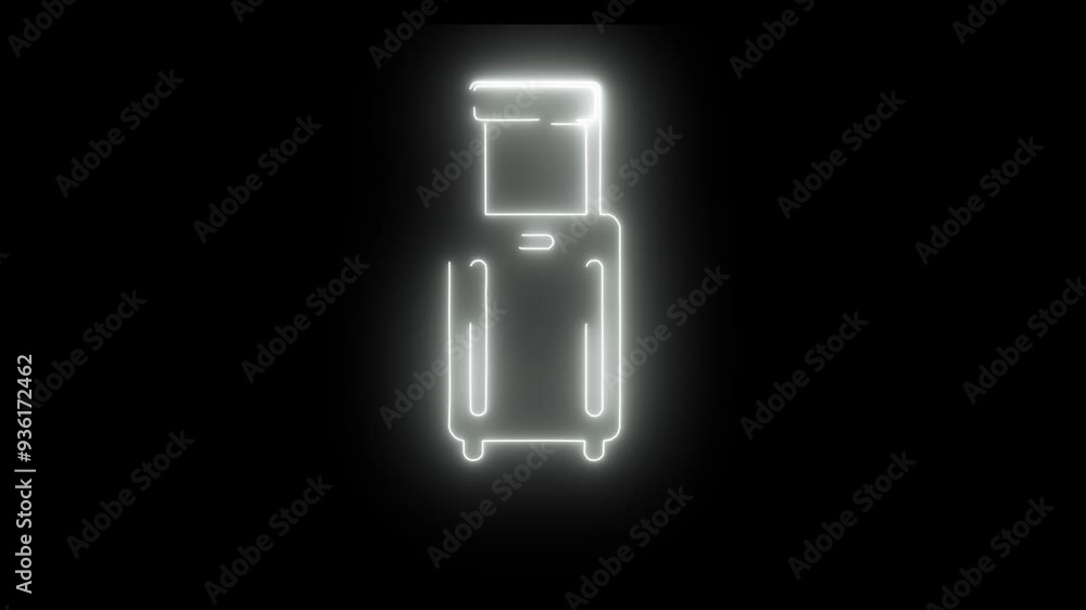 travel bag animation with black color background,glowing neon effect travel bag animation with black color background,glowing neon effect