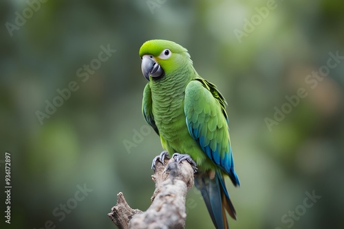 Bahaman parrot bird blurry nature background, Ai Generated photo