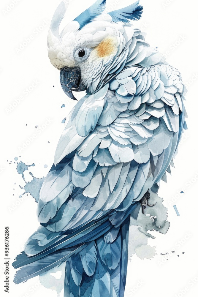Obraz premium Blue and White Parrot