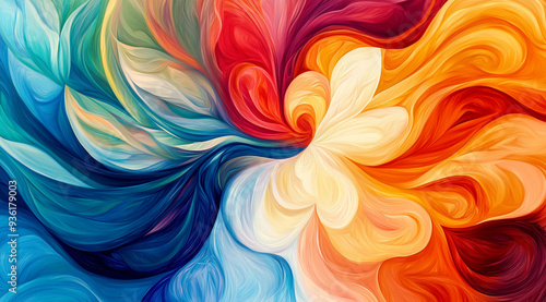 Abstract multicolored background. Blending watercolor paints. illustration for design. Cover background, invitation background