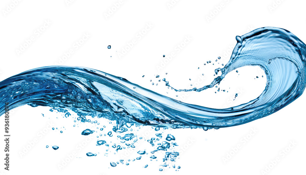 Obraz premium Dynamic wave of crystal clear water showcasing fluid motion and purity, perfect for creative projects and designs.