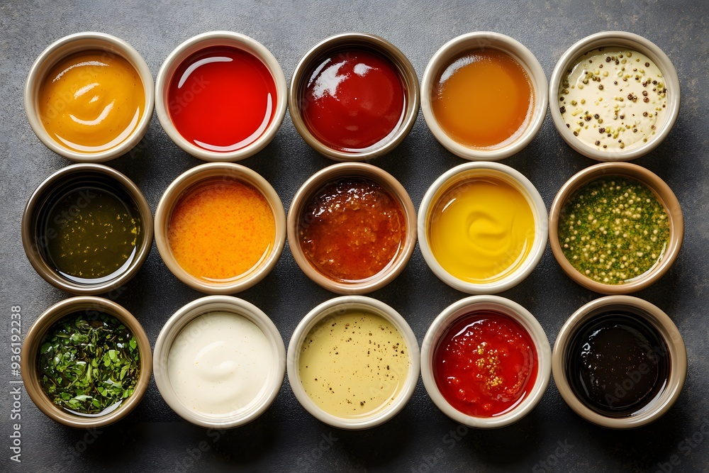 Assortment of Sauces and Dips Assortment of Sauces and Dips