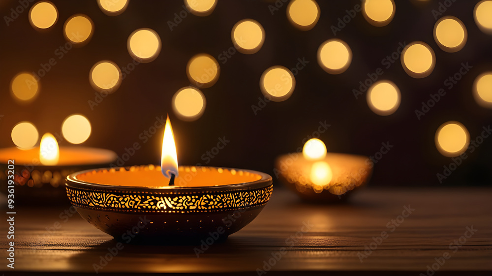 Diwali lamp element. Diwali Celebration Lighting a Sparkler Alongside Traditional Diya Oil Lamp. Diwali lamp element. Diwali Celebration Lighting a Sparkler Alongside Traditional Diya Oil Lamp.
