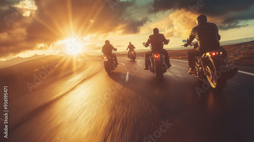 Men with classic motorbikes.