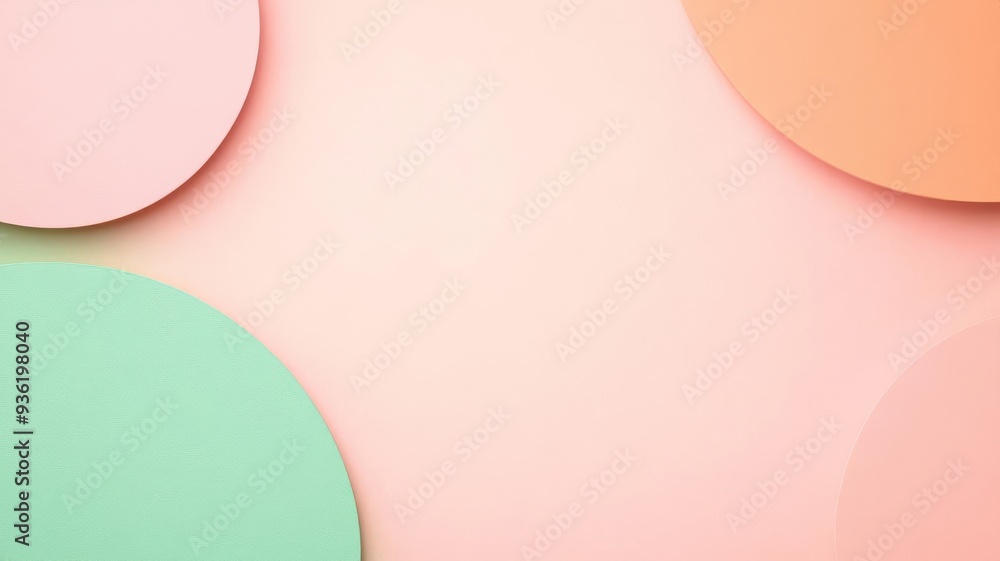 custom made wallpaper toronto digitalA minimalist background featuring colorful circular shapes on a soft pastel backdrop, perfect for creative projects and designs.