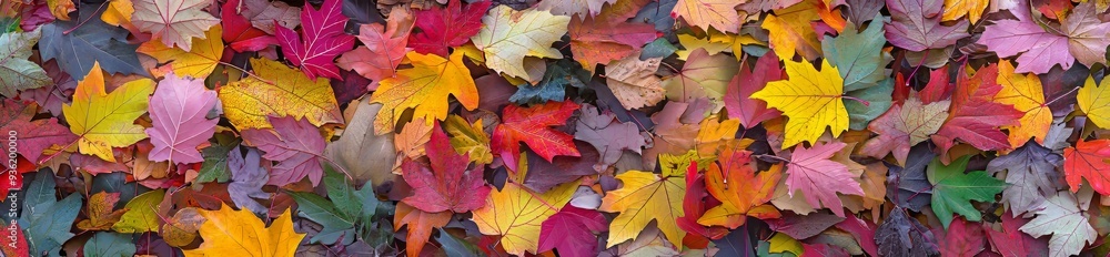 The vibrant carpet of fallen forest leaves creates a colorful and vibrant autumn background pattern. The vibrant carpet of fallen forest leaves creates a colorful and vibrant autumn background pattern.