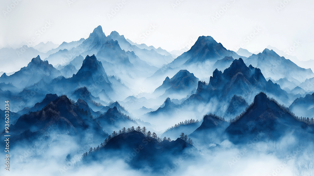 Blue mountain range covered in fog during the day Blue mountain range covered in fog during the day