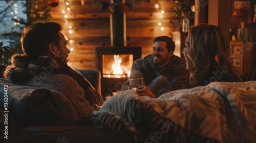 Cozy Evening by the Fireplace