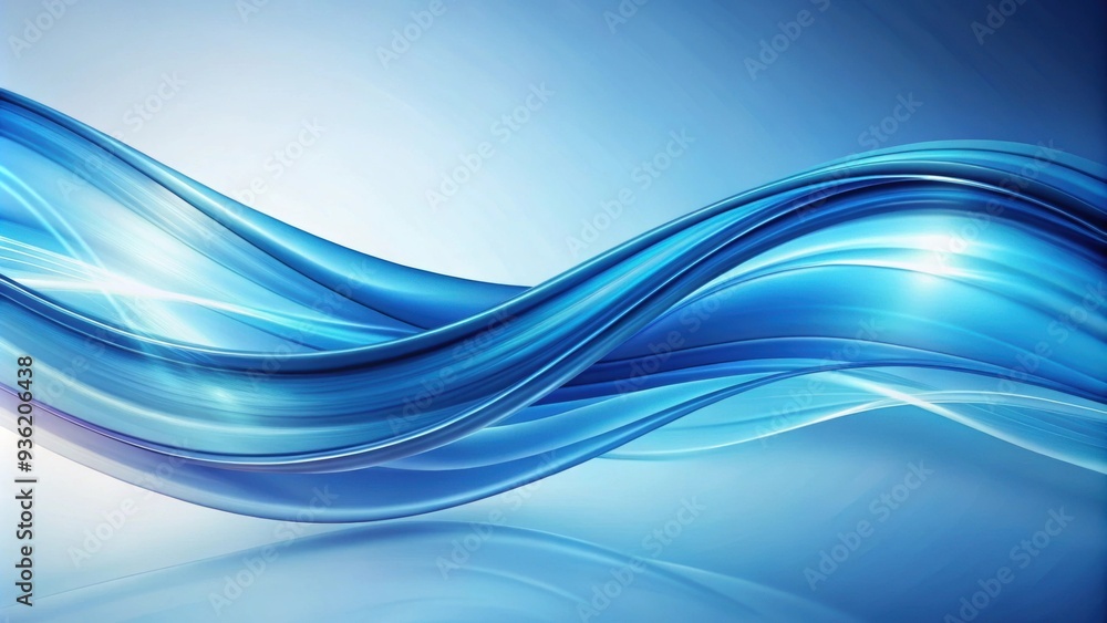 Fototapeta premium Dynamic blue wavy motion , abstract, texture, background, design, flowing, smooth, movement, curve, vibrant, energy, wave