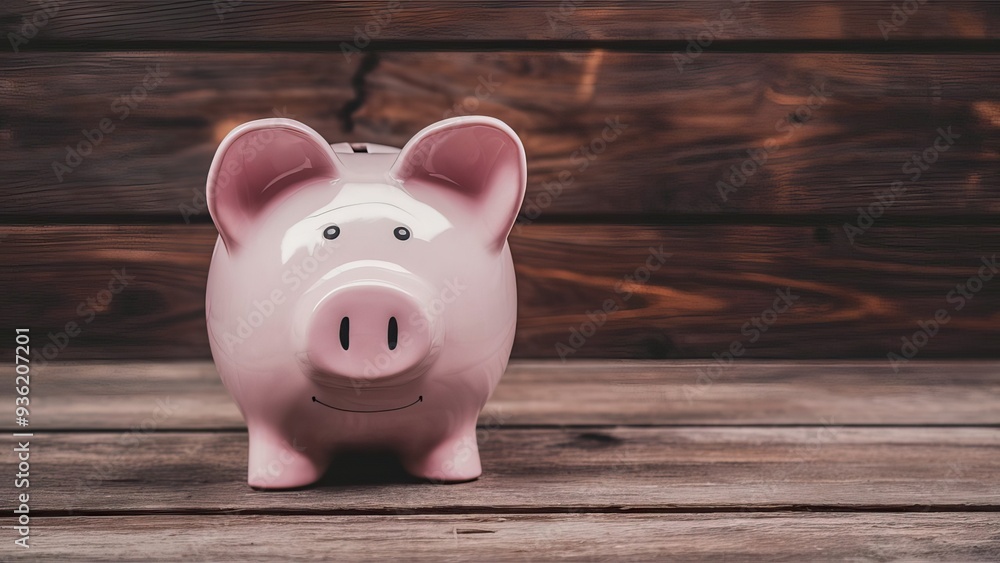 Obraz premium Ein Pinkes Süßes Sparschwein