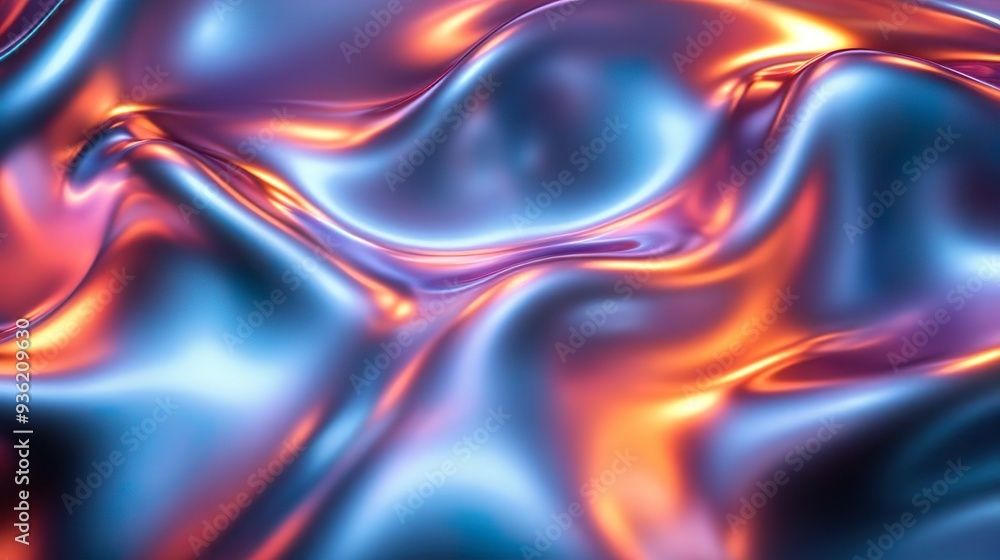 Sleek molten metal texture in glowing colors creating a dynamic and contemporary wallpaper design Sleek molten metal texture in glowing colors creating a dynamic and contemporary wallpaper design
