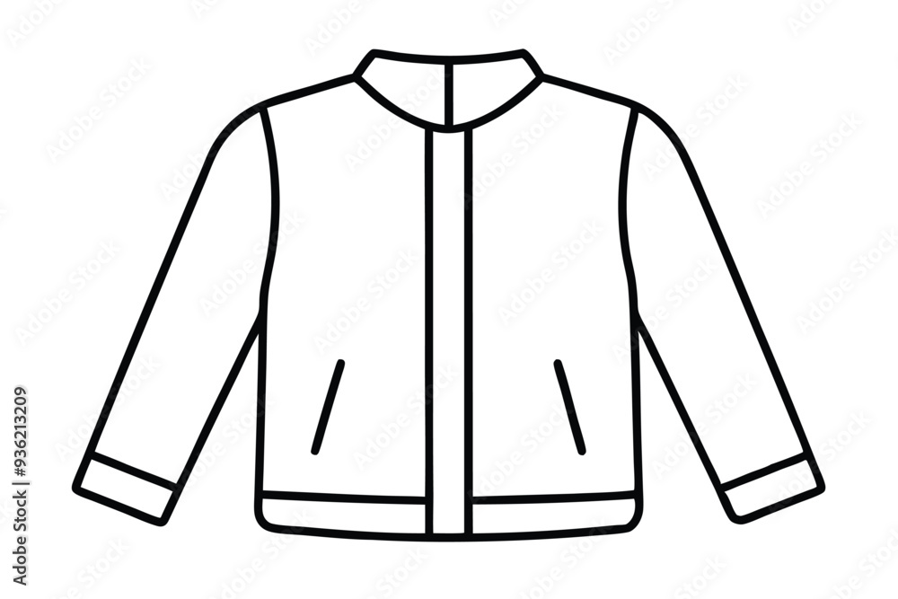 Jacket line art vector illustration Jacket line art vector illustration