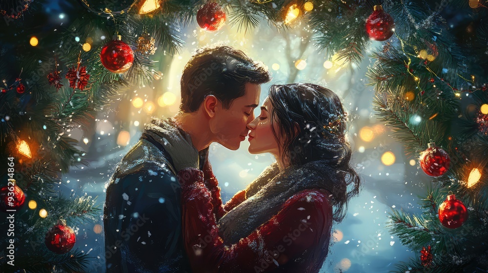 couple on Christmas Eve couple on Christmas Eve