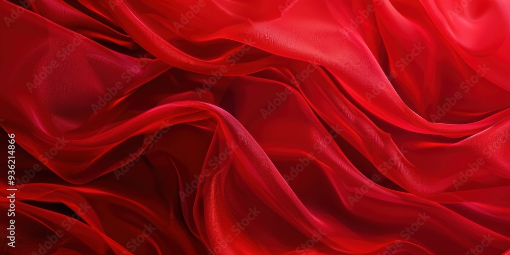 Red Silk Fabric Drapes Abstract Background Red Silk Fabric Drapes Abstract Background