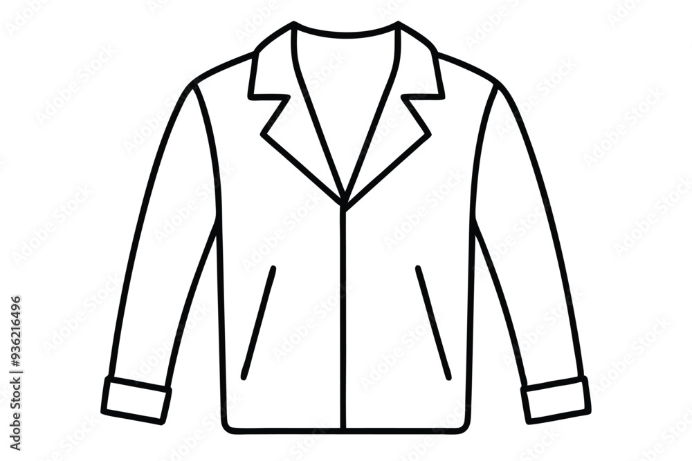 Men's Jacket line art vector illustration Men's Jacket line art vector illustration