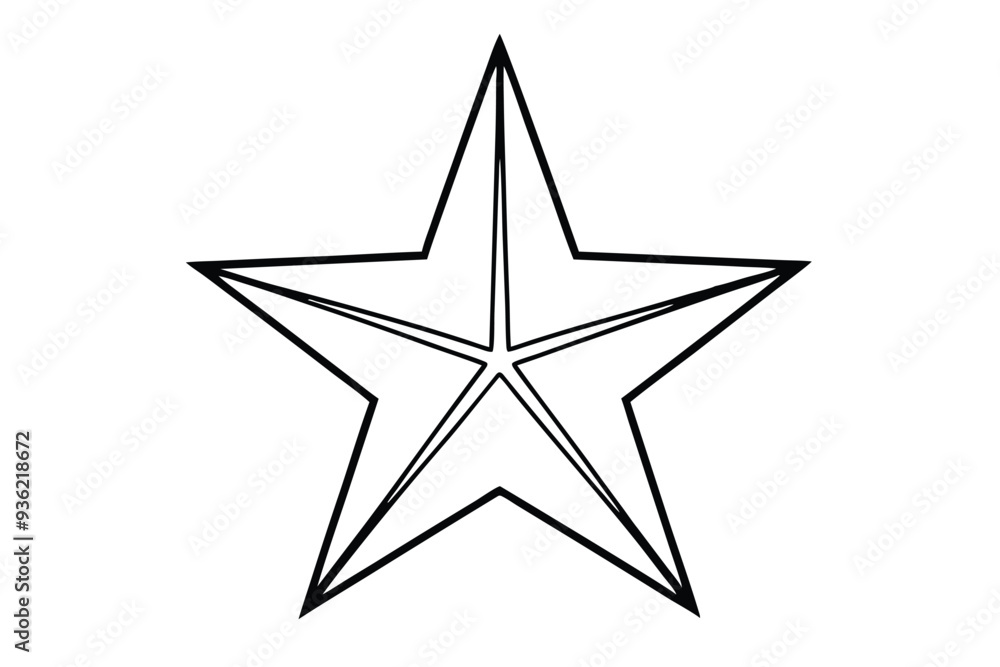 Star line art vector illustration Star line art vector illustration