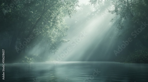 Mystical River in the Mist