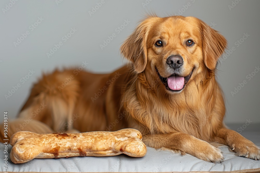 dog with bone lying the ground dog with bone lying the ground