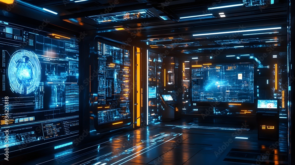 38. A futuristic grid management system with holographic displays and advanced interfaces 38. A futuristic grid management system with holographic displays and advanced interfaces