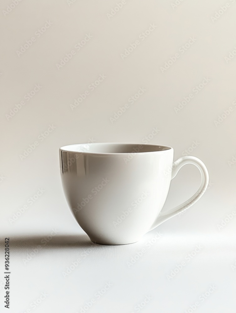 Elegant Coffee Cup Against a Crisp Minimalist White Background, the Essence of Minimalist Photography, Graphic Resources, Wallpapers, Brochure, Advertising,