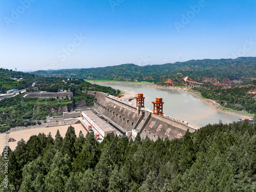 view of sanmenxia dam in henan photo