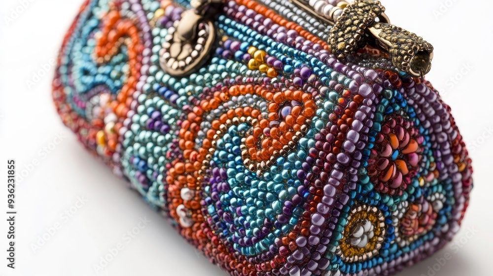 Obraz premium A colorful purse with a flower design