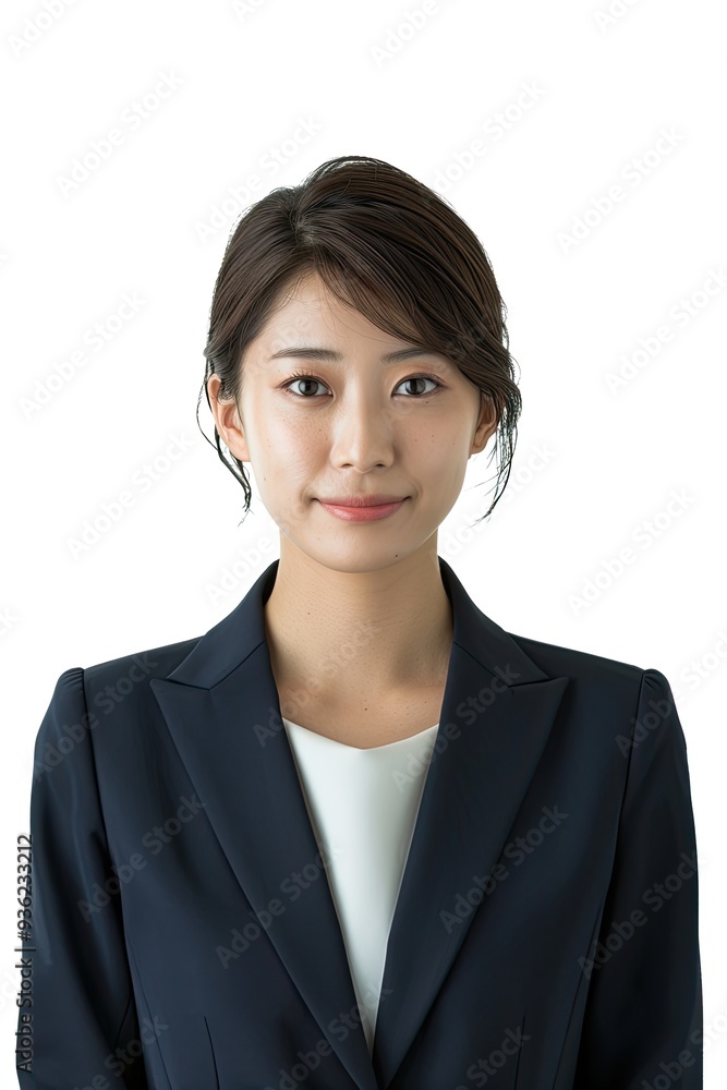 portrait of a smiling business asian woman - female picture profile - cut out portrait of a smiling business asian woman - female picture profile - cut out
