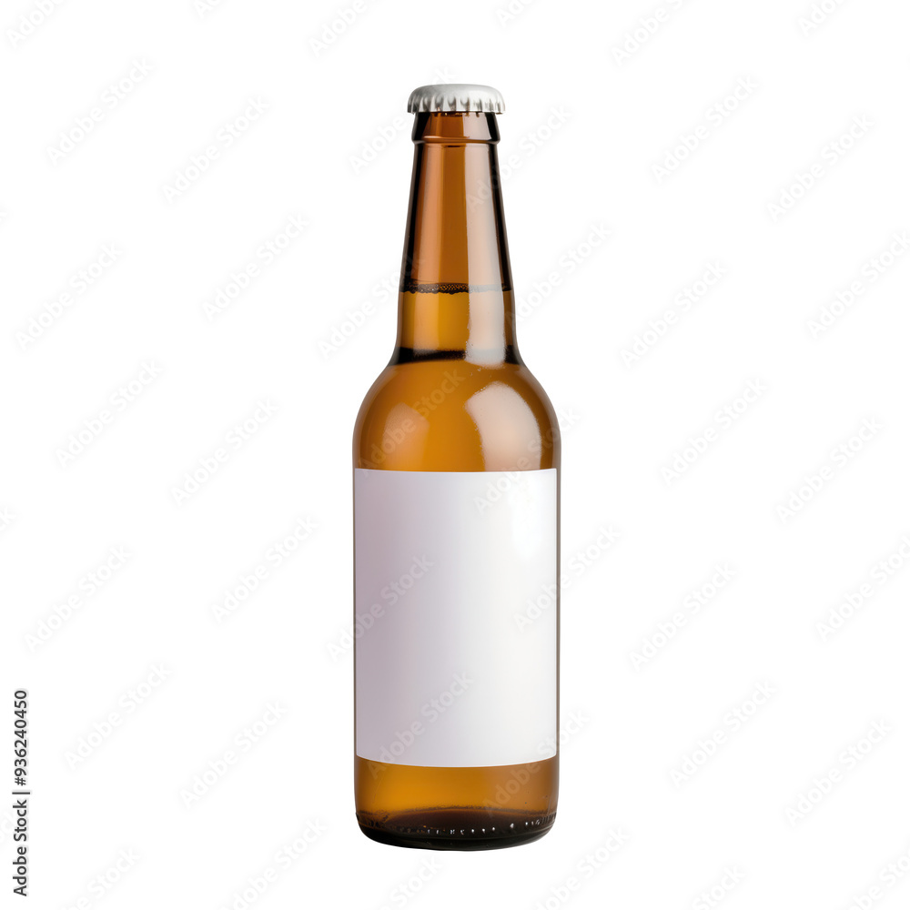 bottle of beer with a blank label isolated on transparent background bottle of beer with a blank label isolated on transparent background