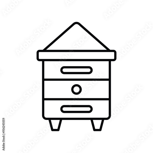 apiary line leneal icon vector stock illustration