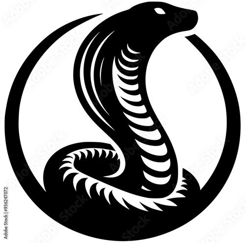 Silhouette of king cobra