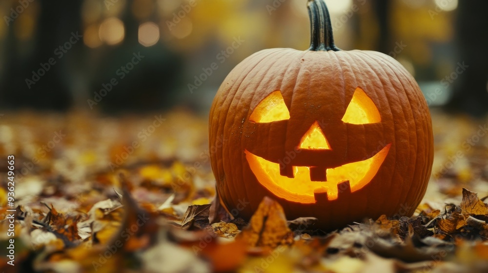 Carved pumpkin backdrop Carved pumpkin backdrop