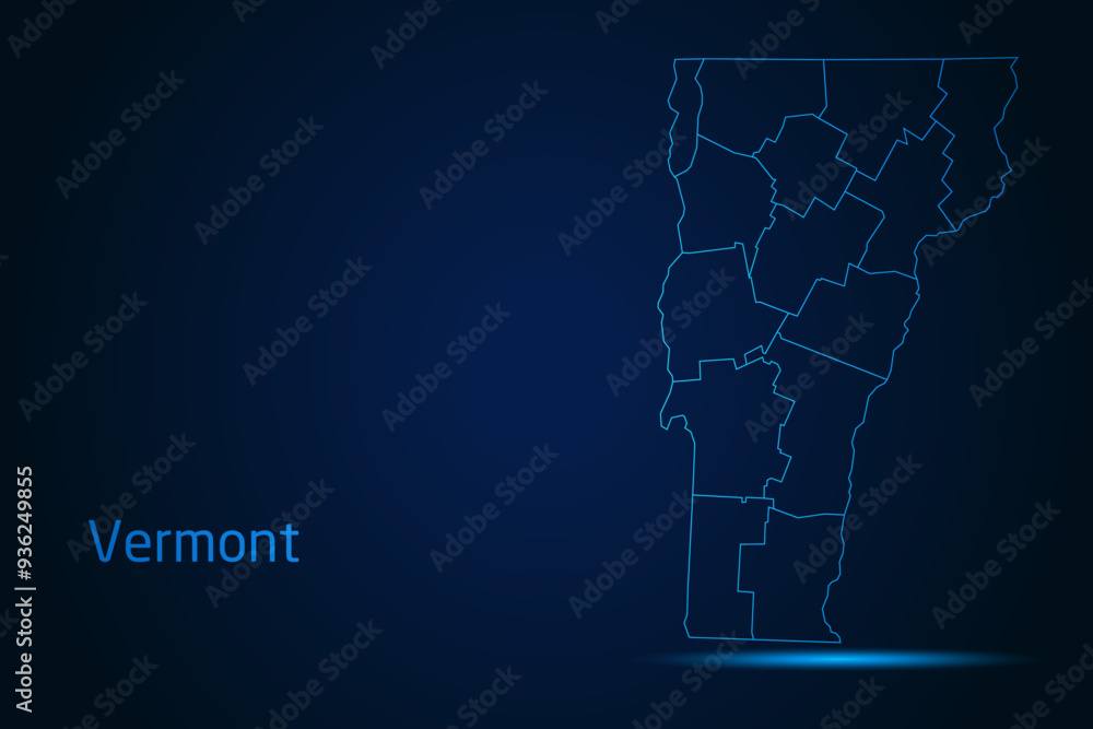 Abstract High Detailed Glow Blue Map On Dark Background Of Map Of abstract-high-detailed-glow-blue-map-on-dark-background-of-map-of