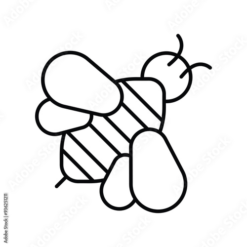 bee leneal icon vector stock illustration
