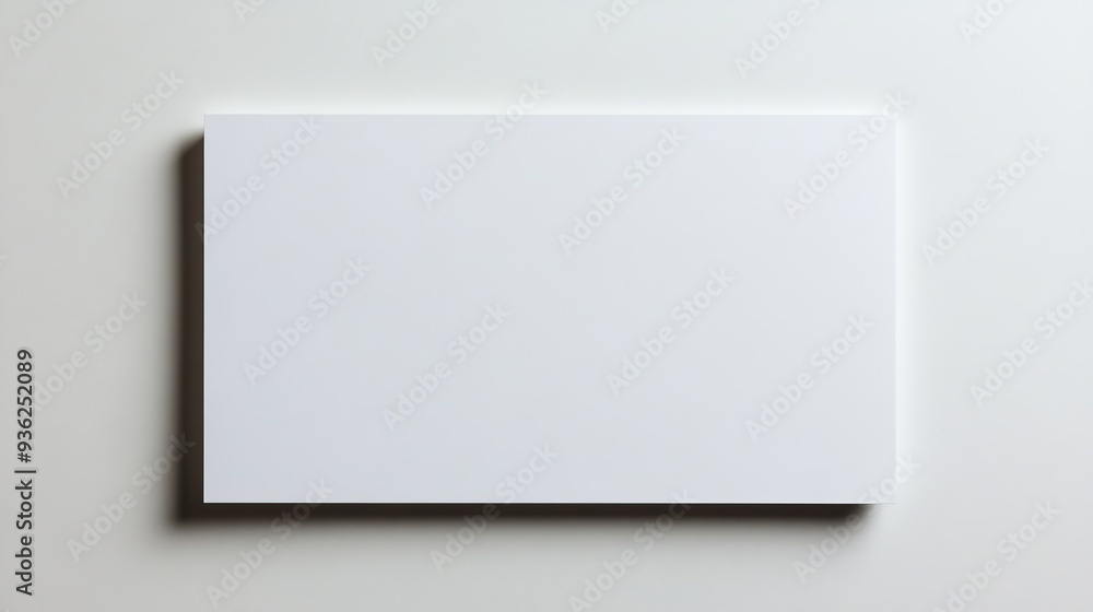 A white square with a shadow on it A white square with a shadow on it