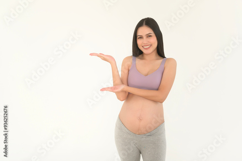 Portrait of Beautiful pregnant woman maternity concept photo