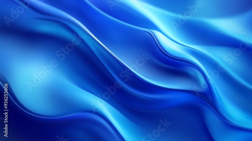 "Dynamic Blue Flow: Abstract Gradient with Fluid Shapes for a Modern and Serene Background