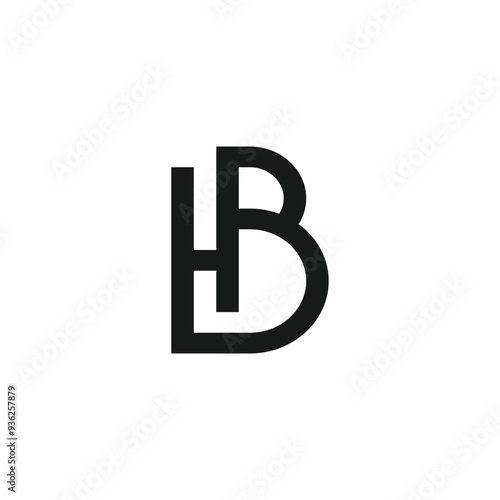 Initial Letter HB Logo Design Vector