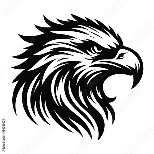 Wallpaper Mural Eagle Face Silhouette, Bald Eagle Head Silhouette Vector Art Eagle face Silhouettes Clipart Torontodigital.ca