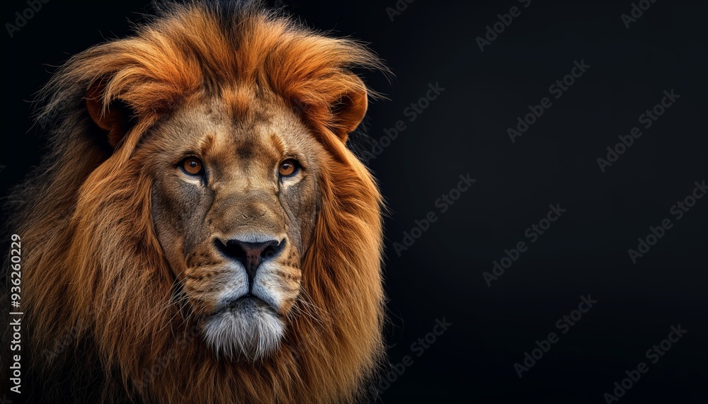 Majestic Lion Portrait: Close Up of a Powerful Predator Majestic Lion Portrait: Close Up of a Powerful Predator