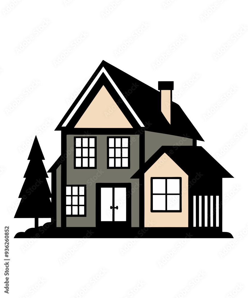 House silhouette vector illustration. House silhouette vector illustration.
