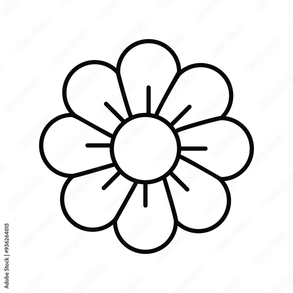 flower leneal icon vector stock illustration flower leneal icon vector stock illustration