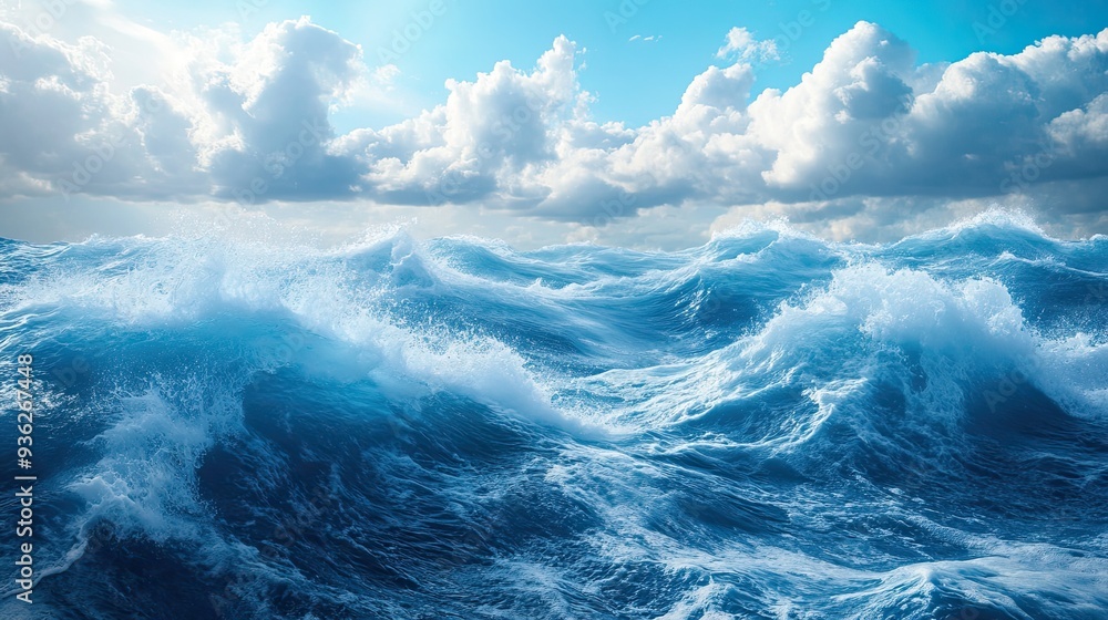 Turbulent Waves Under a Blue Sky Turbulent Waves Under a Blue Sky