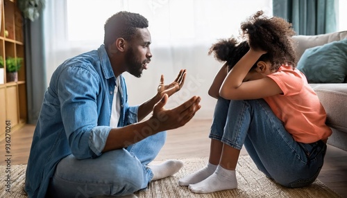 An emotional conversation between a father and daughter, highlighting conflict and the need for understanding in family dynamics. photo