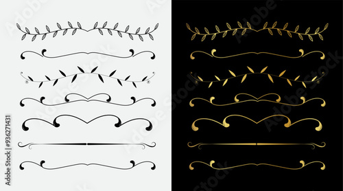 vector illustration big set of dividers 