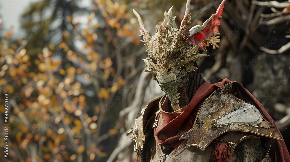 Dragon in Armor: A Fantasy Creature Illustration Dragon in Armor: A Fantasy Creature Illustration